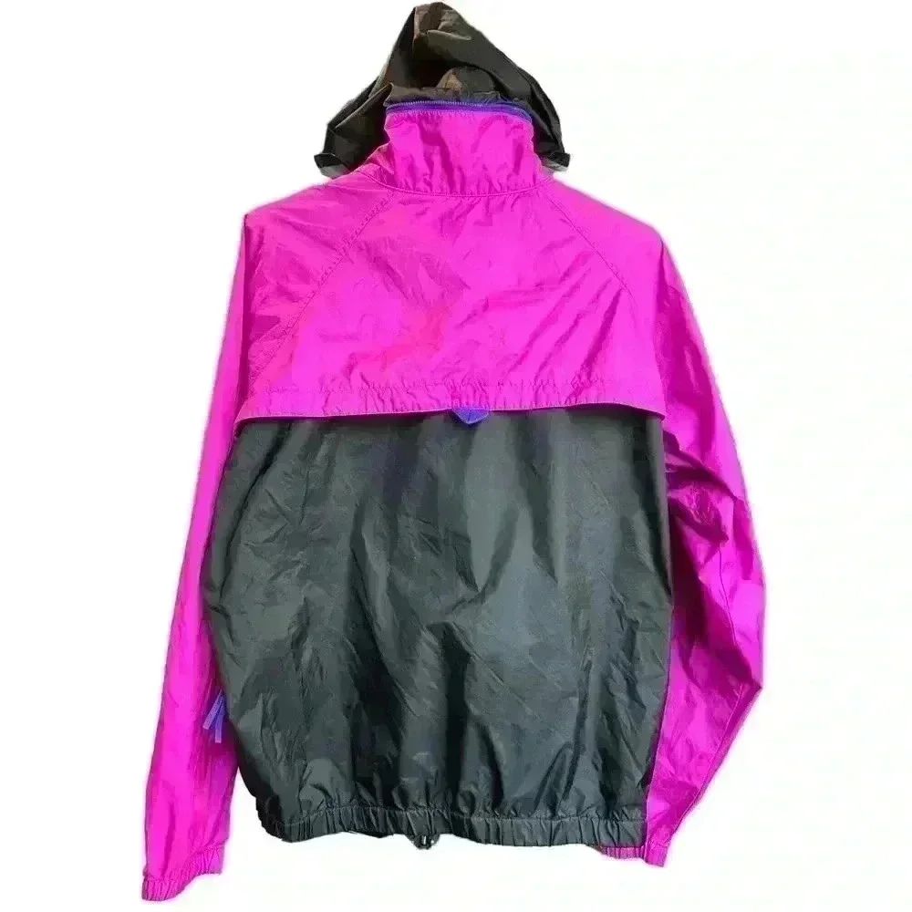 Columbia 90’s Windbreaker Pink Black Blue Mens XL - Picture 2 of 6